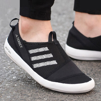 Adidas一脚蹬男鞋2025春季新款网面运动鞋男士涉水户外鞋HP8644