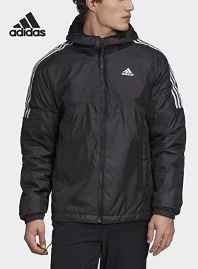 Adidas/阿迪达斯男子冬季户外休休闲运动防风保暖连帽棉服 GH4601
