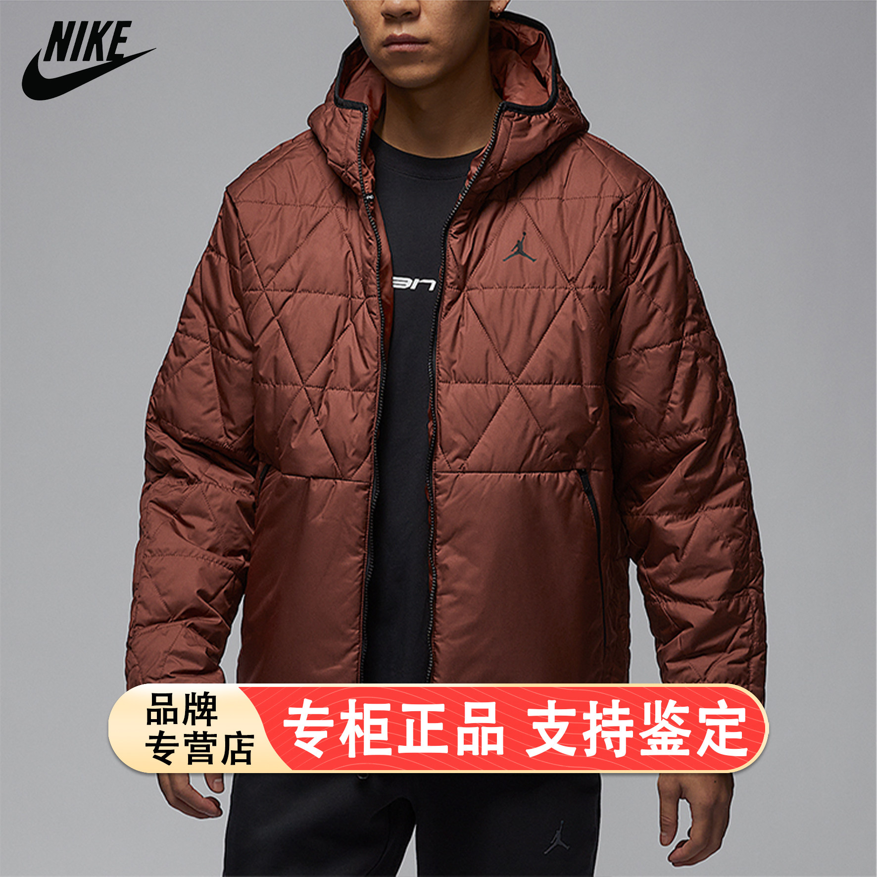 Jordan乔丹轻薄款棉服AJ篮球运动服冬季新款男士外套夹克衫