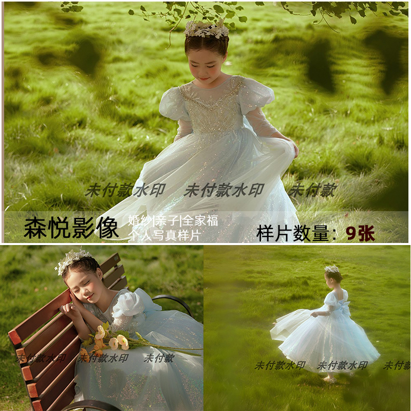 2024影楼儿童森系外景主题女孩写真样片宝宝照样片样照p3173