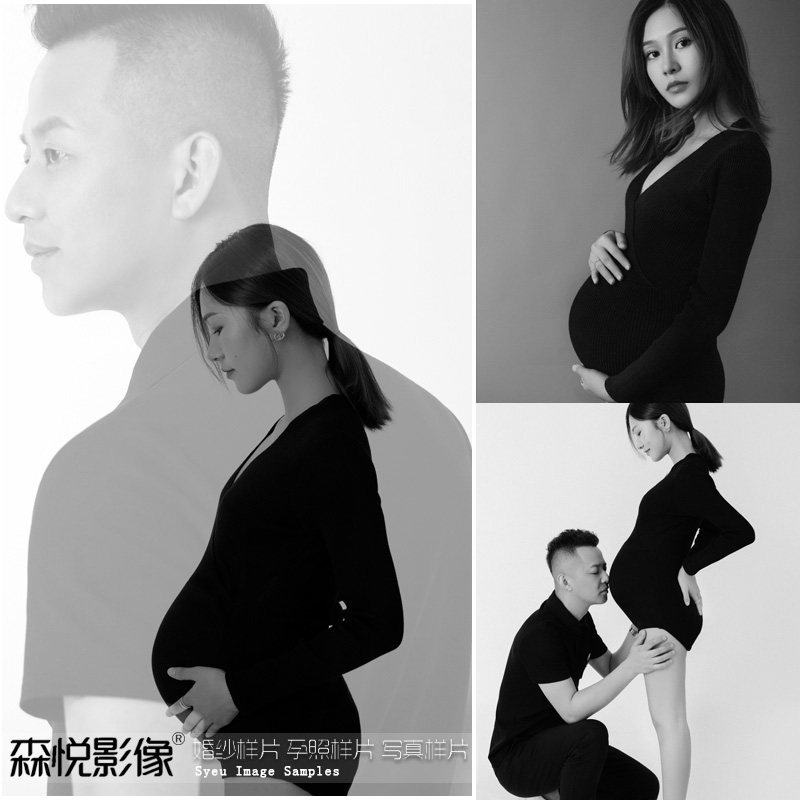 展会孕妇照样片孕妇照黑白剪影高级黑白样版样片YP87