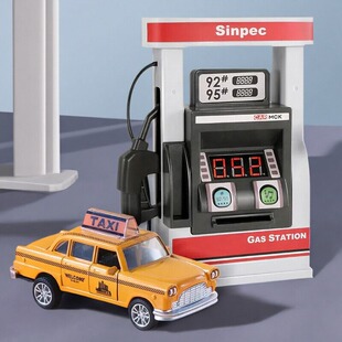 儿童加油站玩具机仿真惯性黄金汽车模型男女孩1 3岁6益智过家家