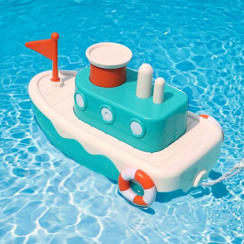 婴幼儿宝宝洗澡玩具水上乐园戏水神器漂浮浴盘趣味发条小船男女孩