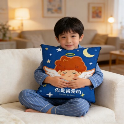 FaithTime你是被爱的抱枕被子两用午睡毯子二合一