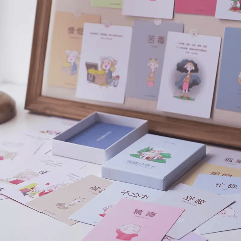 FaithTime 情绪分享卡破冰卡桌游50张包邮卡通原创设计节