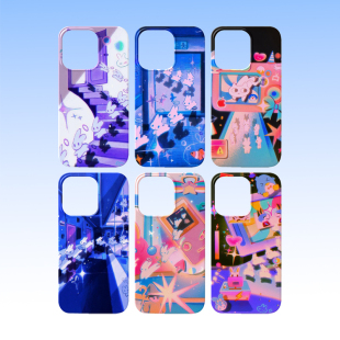 y2k千禧风蒸汽波手机壳适用iPhone17promax苹果16菲林14兔子13小米15硬华为mate70荣耀P80梦幻vivox200一加11
