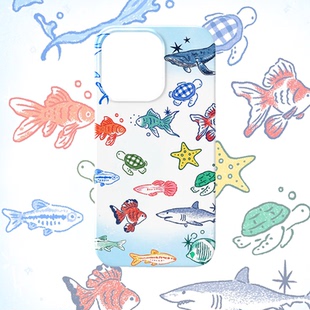 海洋馆手机壳适用iPhone17promax苹果16菲林12卡通14小米15硬oppo华为mate70荣耀Pura80红米vivox200s一加13T