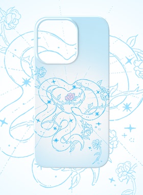 y2k玫瑰小蛇蓝色手机壳适用iPhone17promax苹果16菲林14一加13T小米15硬oppo华为mate70荣耀P80红米vivox200s