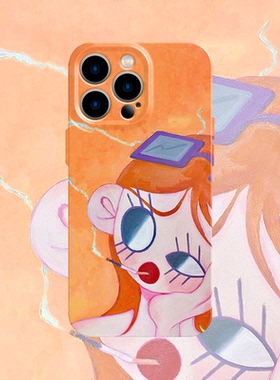 y2k千禧风酷女孩手机壳适用iPhone17promax苹果16菲林13亚文化14小米15华为mate70荣耀P80一加12橙色vivox200