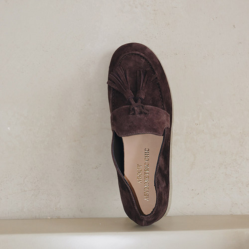 BIUCILI柔软一脚蹬反绒乐福鞋