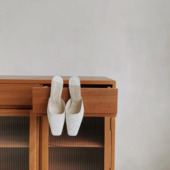 法式 非对称原创设计师 雕花方头穆勒女鞋 包头凉鞋 BIU 夏季 CILI