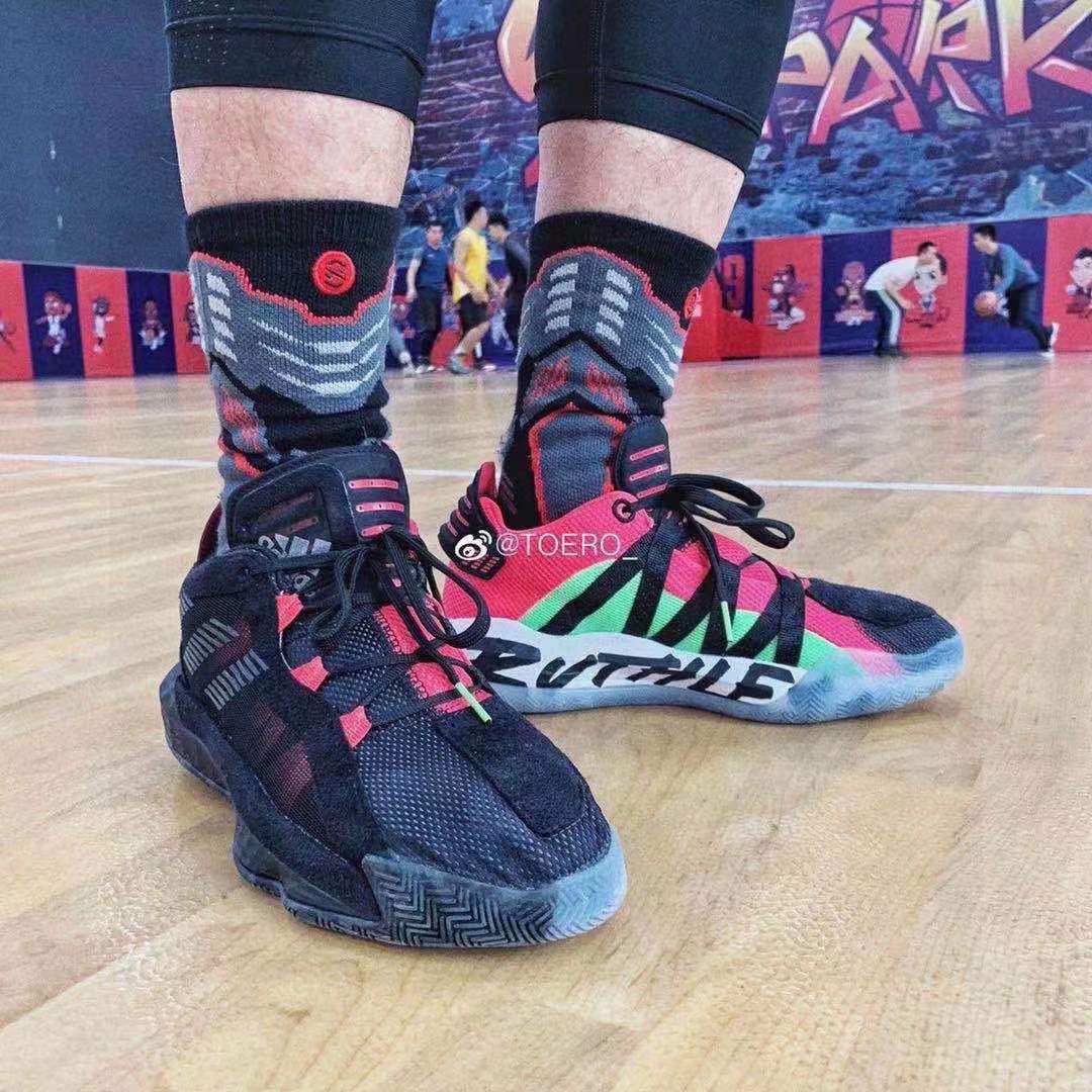 adidas阿迪达斯dame 6 利拉德6男子减震鸳鸯实战篮球鞋 ef9875