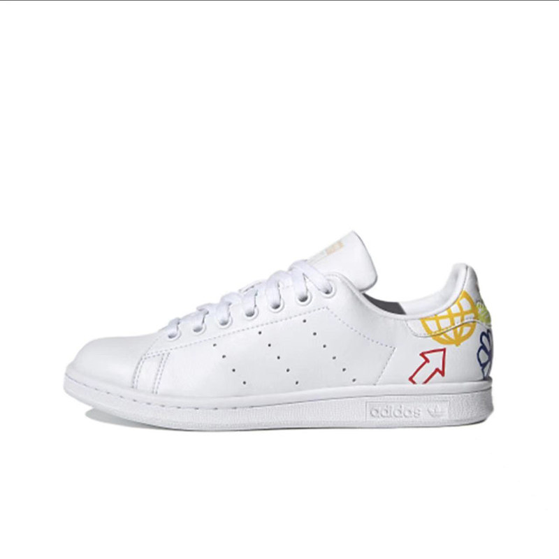 adidas三叶草女鞋秋季stan smith史密斯涂鸦印花小白鞋板鞋fx5679