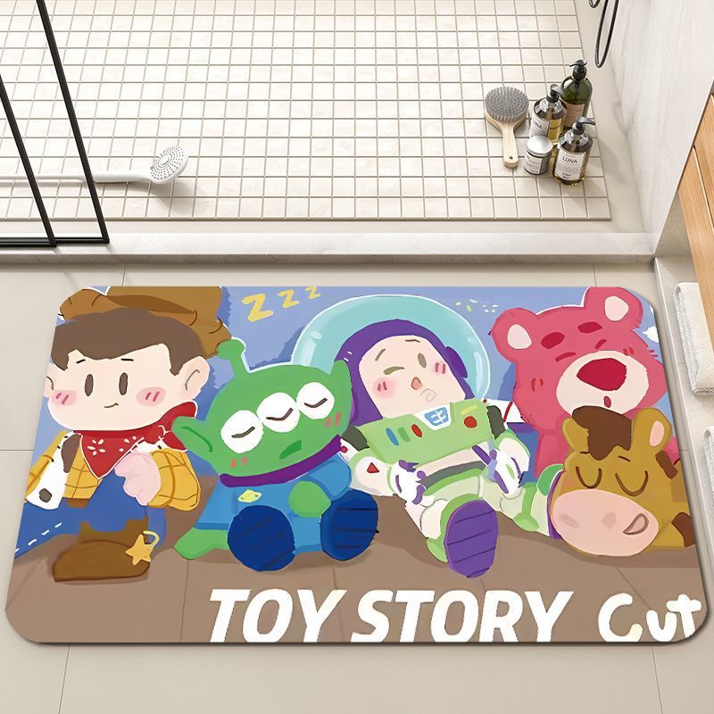 卡通浴室地垫家用卫生间硅藻泥吸水速干垫厕所门口防滑垫（严选）