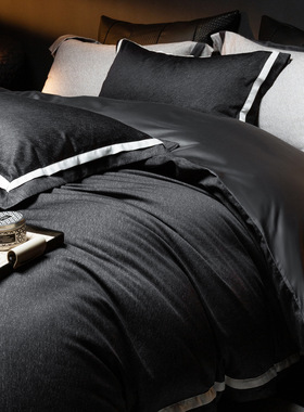 A类轻奢高级感主卧室100S长绒棉床上四件套2025新款床单被套床品