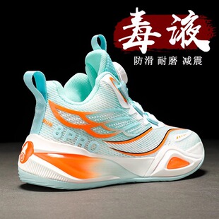 儿童篮球鞋男童鞋夏季2025新款网面透气跑步运动单网鞋中大童薄款