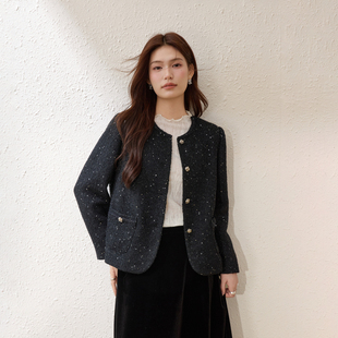 【千金风时髦轻熟外套】纤莉秀大码女装优雅上衣胖mm2026春装新款