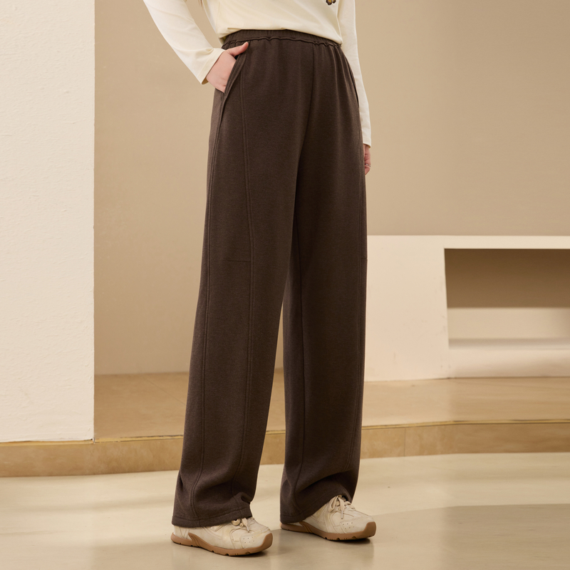 【柔软舒适无束缚裤子】纤莉秀大码女装休闲百搭长裤胖mm冬装新款
