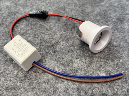 开孔27mm嵌入式220v3w线性小射灯展柜设备仪器照明 氛围灯牛眼灯