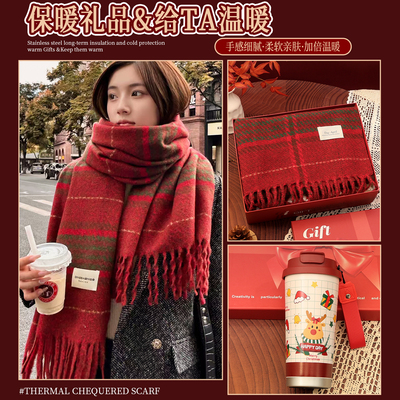 圣诞节礼物女围巾手套秋冬保暖