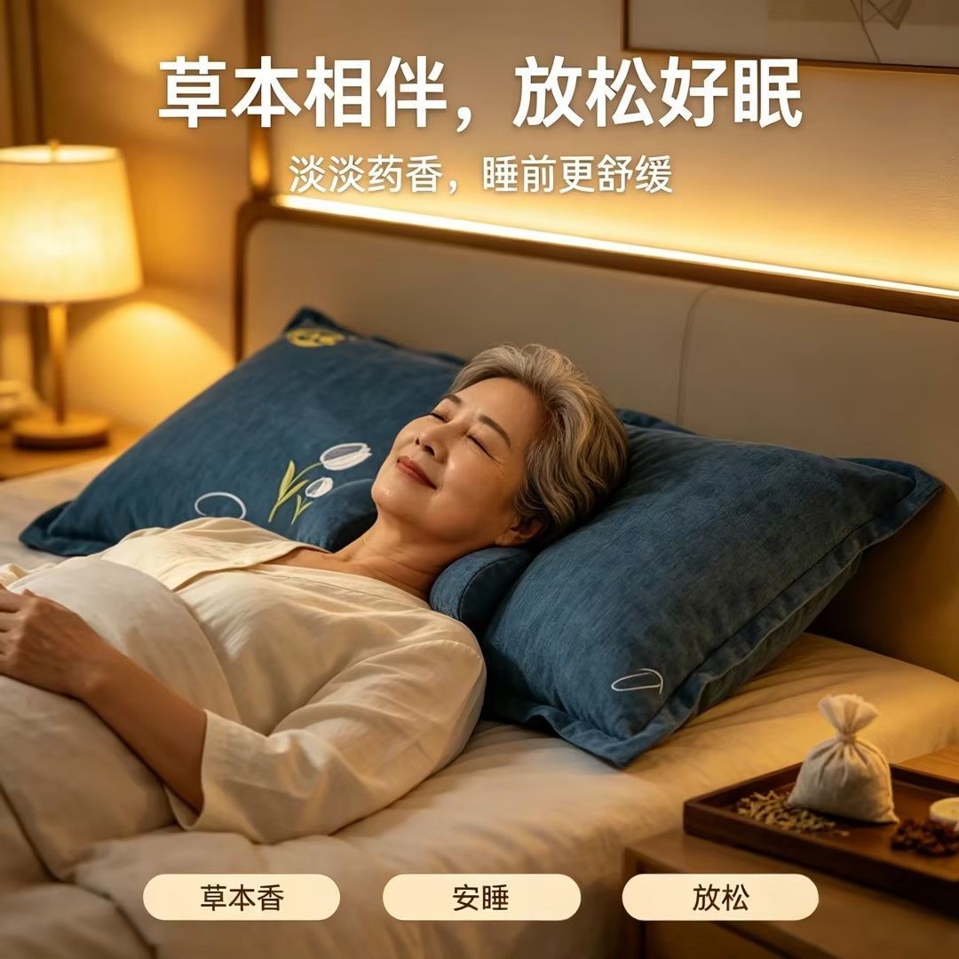 天然草药枕头享受婴儿般好睡眠深度睡眠安睡枕酸枣仁决明子养生枕