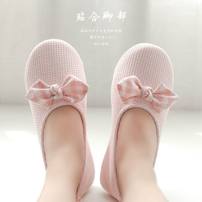 夏季月子鞋薄款包跟软底舒适产后孕妇鞋春夏透气轻薄蝴蝶结产妇鞋