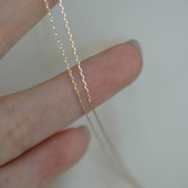 纯银镀14K金裸链经典 细闪简约百搭锁骨链女项链极细可调节十字链