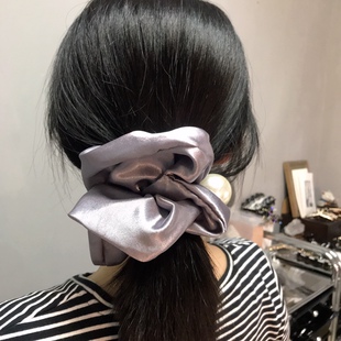 大大大肠发圈头绳韩国东大门珍珠绸缎发圈高弹不伤发头饰法式高级