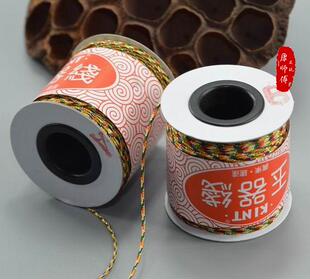 玉器线绳五彩线绳线绳子五彩线加金五彩线佛珠手链编织绳无弹性绳