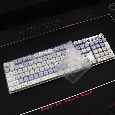 适用狼蛛F2068pro球帽版键盘保护膜机械键盘F2088圆形按键防尘罩