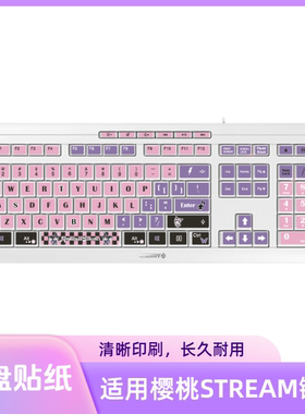 适用樱桃STREAM键盘贴纸CHERRY薄膜键盘JK-85/JK-85TKL防磨损按键贴字母修复贴