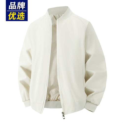 品牌优选春秋季美式休闲立领飞行夹克男士潮牌宽松复古棒球领外套