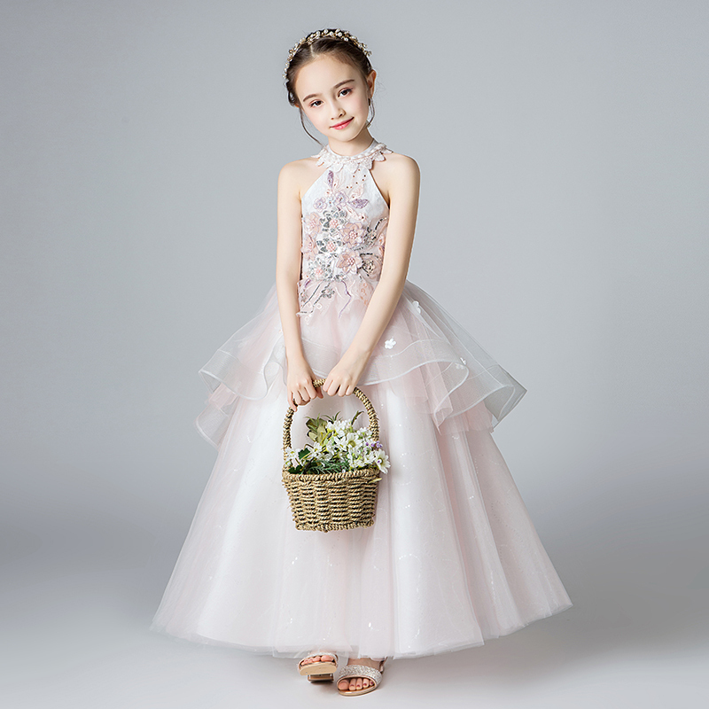 小花童公主裙女童生日模特走秀