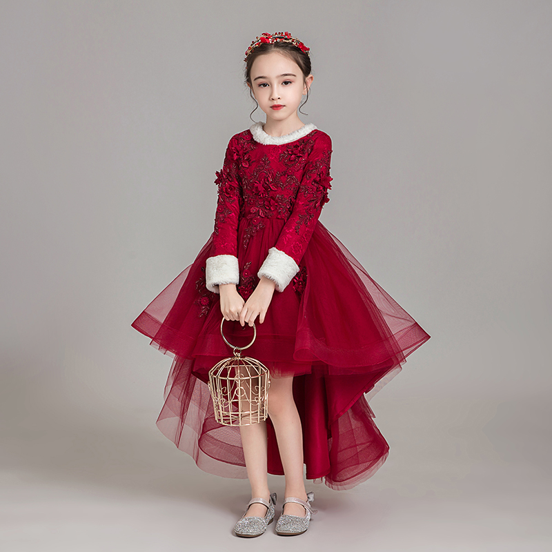 儿童礼服公主裙女童小小花童加厚