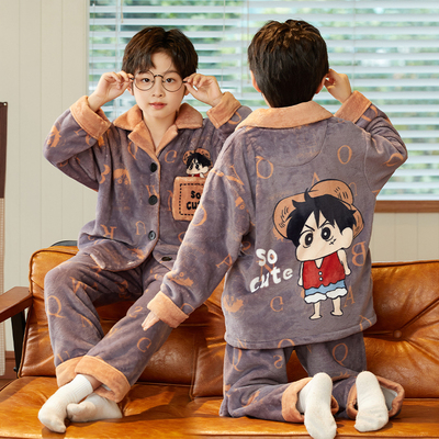 儿童睡衣男童冬季加厚保暖家居服