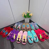 防滑耐磨鞋 手工勾织牛奶棉线拖鞋 成品 底婚嫁礼品居家方便耐磨拖