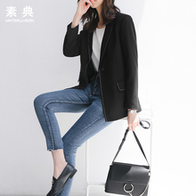 休闲显瘦气质纯色长袖 女外套 小西服短款 女韩版 小西装 2019春秋新款