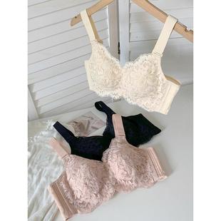 雅丹芝薄款内衣女大胸显小显瘦无钢圈大码文胸全罩杯收副乳防下垂