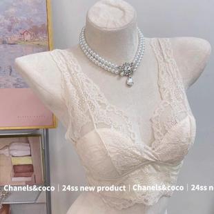 龙心蕾丝吊带美背内衣女法式性感胸衣内搭叠穿无钢圈薄款背心文胸