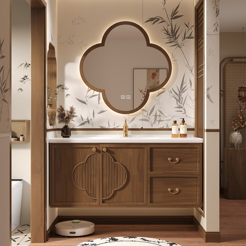 宋式美学中古风浴室柜组合烤漆