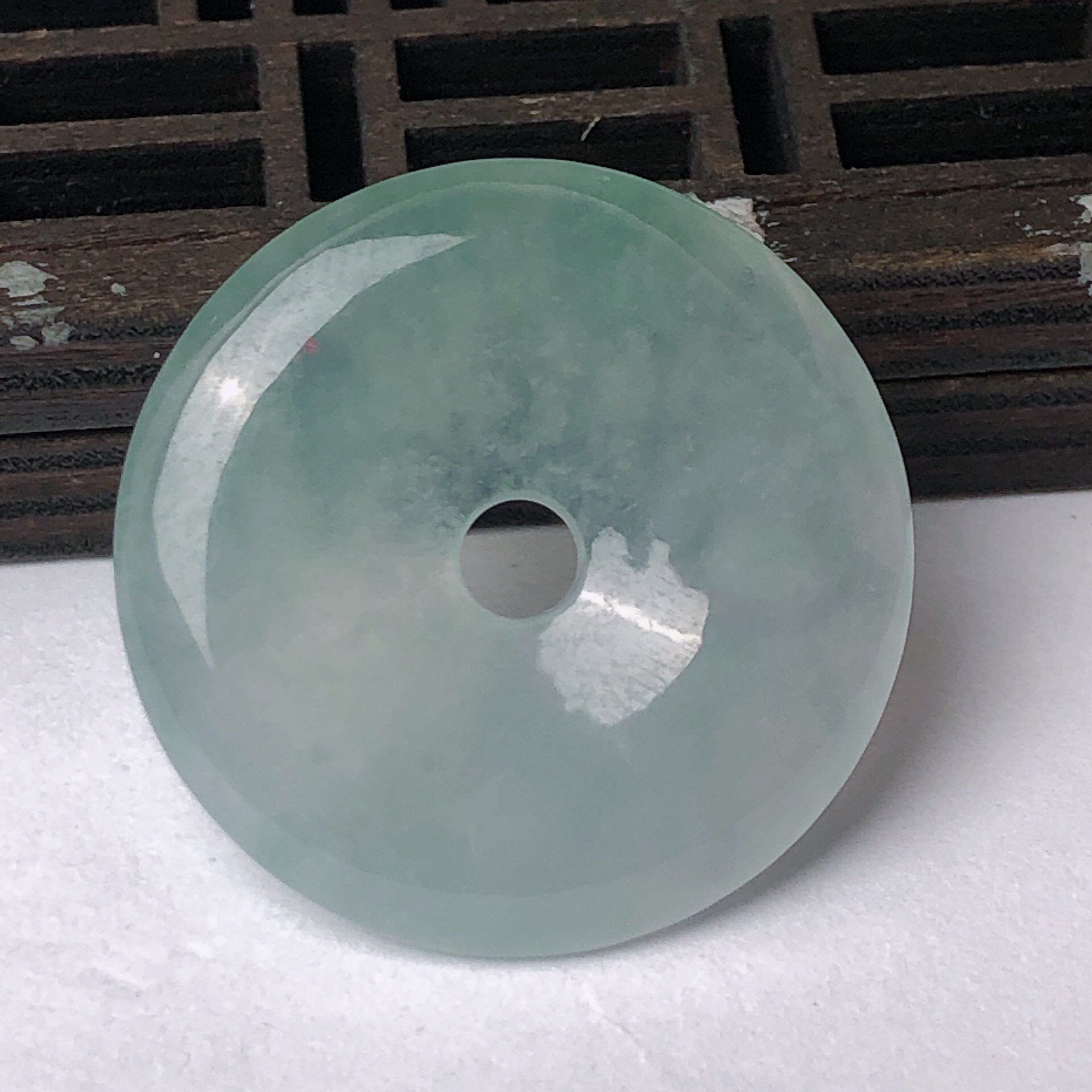 缅甸天然A货翡翠玉石平安扣吊坠