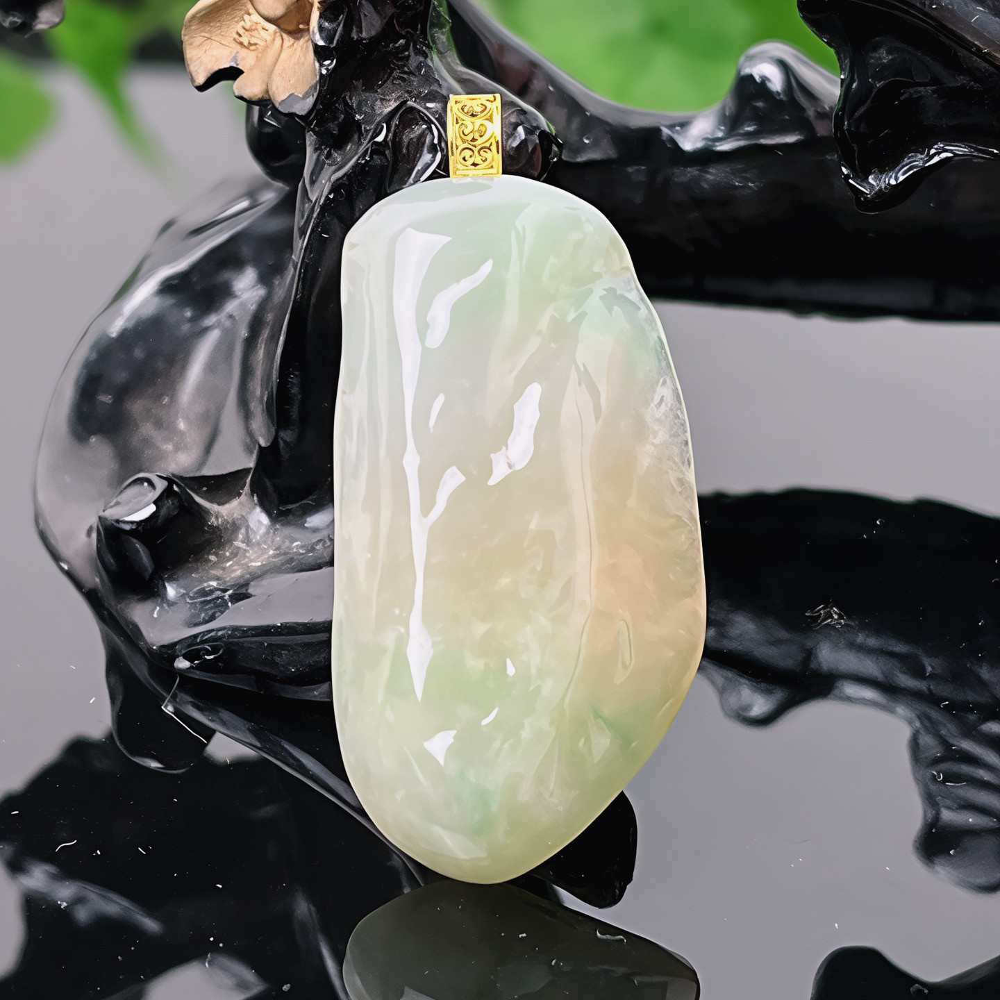 冰润 双彩 石来运转 吊坠挂件 11.08g 正品缅甸天然A货翡翠玉石