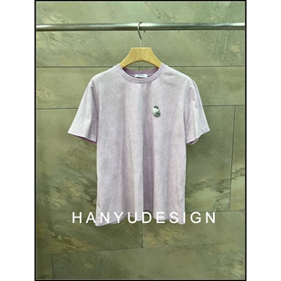 粉色清纯立体印花短袖 韩版 26早春新款 T恤女 韩钰DESIGN