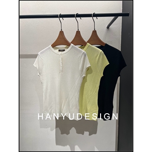 针织衫 绵羊毛气质圆领短袖 26早春新款 女 韩钰DESIGN