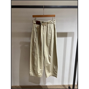 宽松高腰配腰带阔腿休闲裤 26早春新款 女 韩钰DESIGN