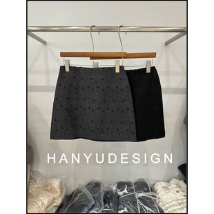 洋气高腰波点亮片包臀半身裙女 韩钰DESIGN