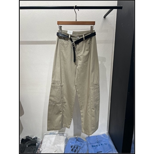 风高腰卡其色休闲裤 工装 26早春新款 女 韩钰DESIGN