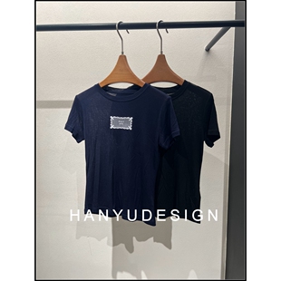 简约圆领短袖 羊毛百搭修身 26早春新款 T恤女 韩钰DESIGN