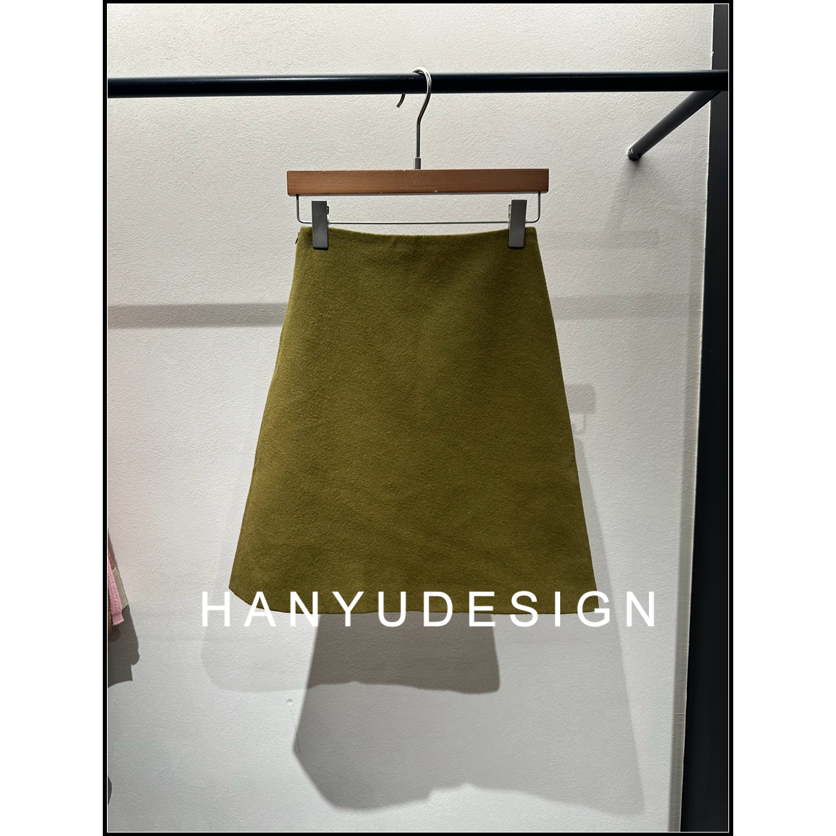 气质得体风羊毛毛呢A字半身裙女