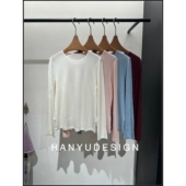 女 打底衫 韩钰DESIGN 极简温柔风亲肤软糯羊绒蚕丝针织衫